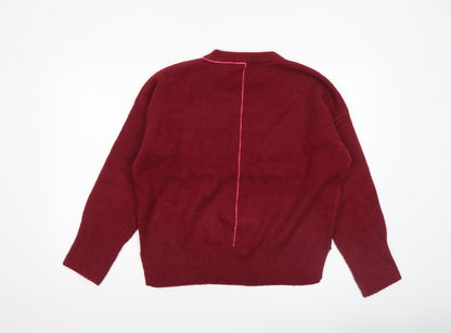 Womens UK Size XS Diesel Red Pullover Jumper