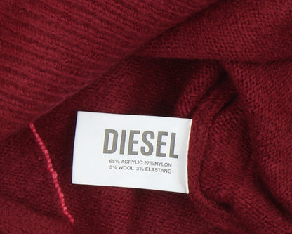 Womens UK Size XS Diesel Red Pullover Jumper