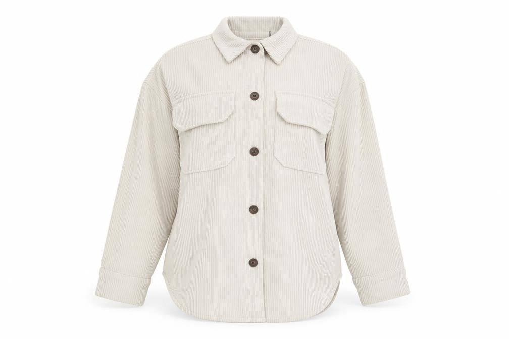 Womens UK Size S CISONO Beige Shirt Jacket