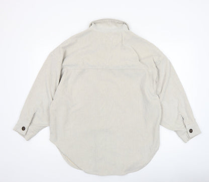 Womens UK Size S CISONO Beige Shirt Jacket