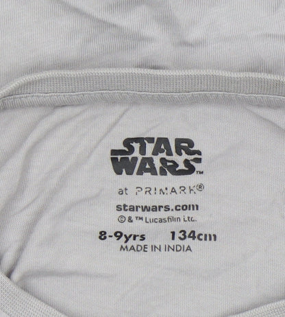 Boys UK Size 8-9 Years Primark Beige Basic T-Shirt