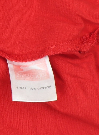 Slazenger Men's Red Cotton Sleeveless Casual Sports Top M