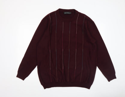 Mens UK Size 2XL Gilt Edge Red Pullover Jumper