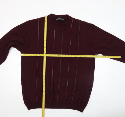 Mens UK Size 2XL Gilt Edge Red Pullover Jumper