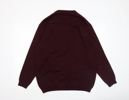 Mens UK Size 2XL Gilt Edge Red Pullover Jumper