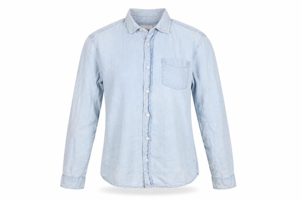 Womens UK Size 8 Pull & Bear Blue Basic Button-Up