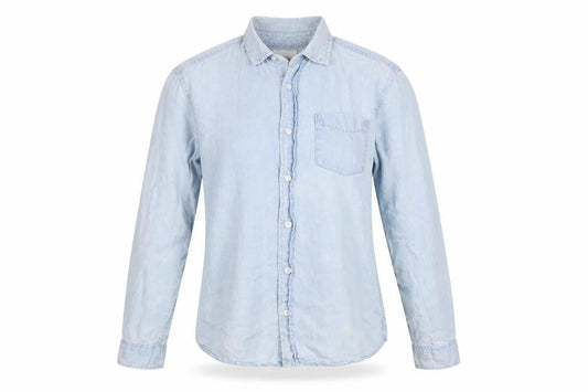 Womens UK Size 8 Pull & Bear Blue Basic Button-Up