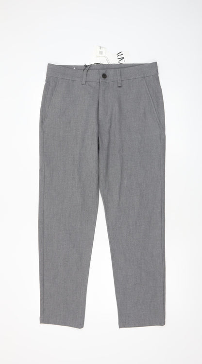 Zara Men's Grey Slim Fit Chino Trousers Size 30 Regular