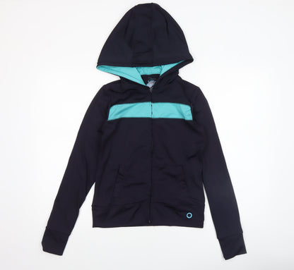 Womens UK Size 8 Denim Co Blue Full Zip Hoodie