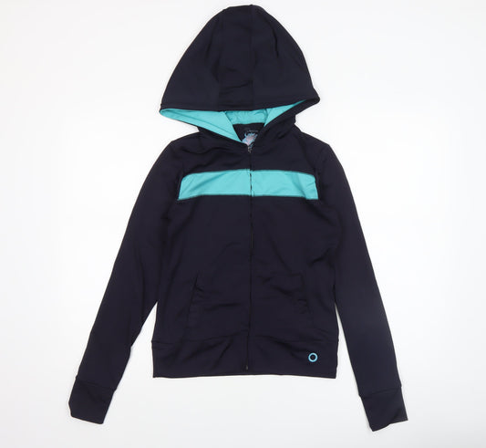 Womens UK Size 8 Denim Co Blue Full Zip Hoodie