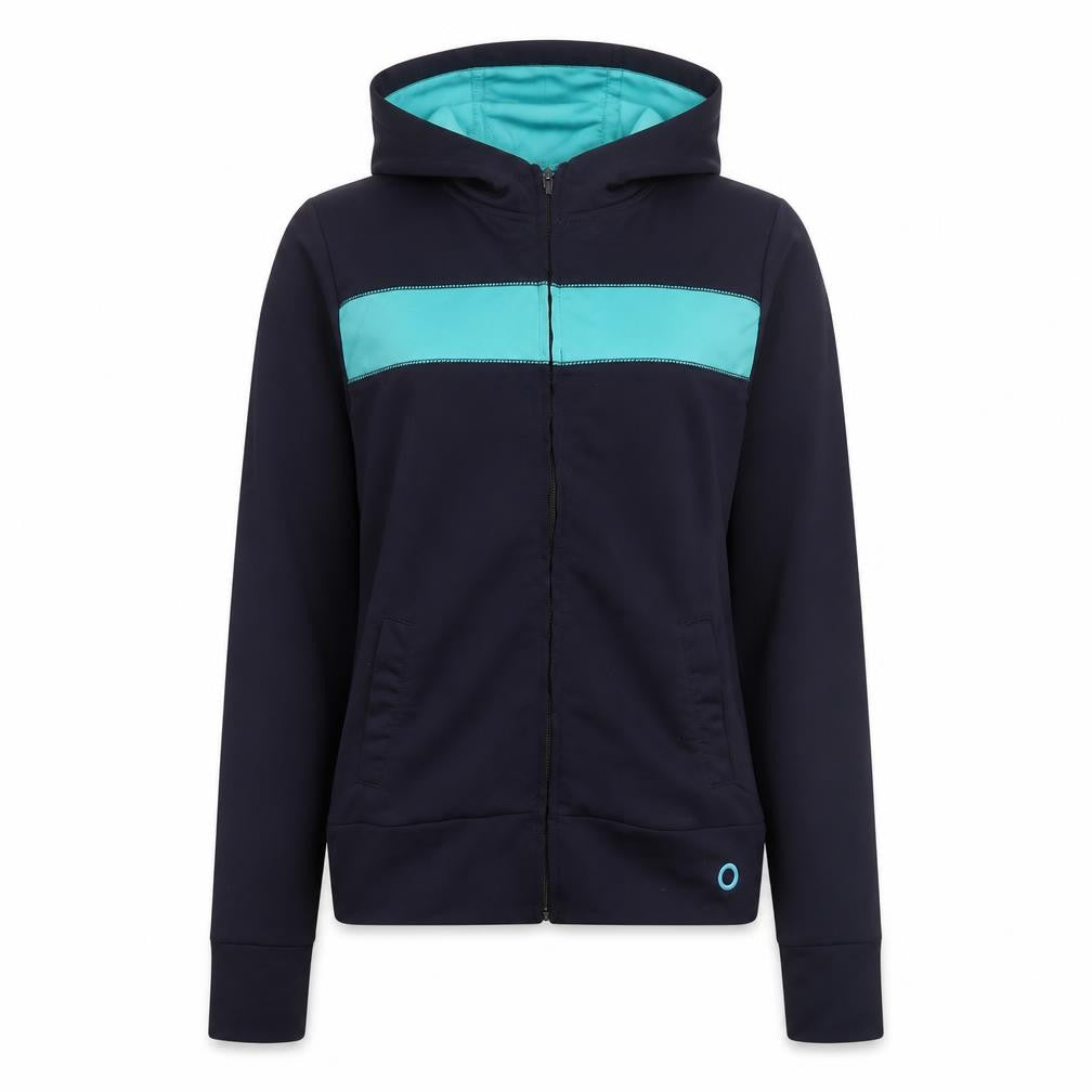 Womens UK Size 8 Denim Co Blue Full Zip Hoodie