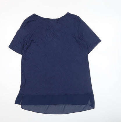Womens UK Size 12 Bellenisa Blue Basic Blouse