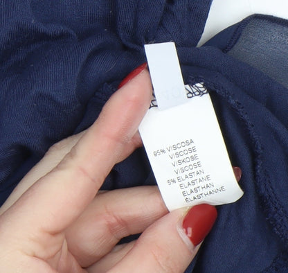 Womens UK Size 12 Bellenisa Blue Basic Blouse