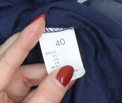 Womens UK Size 12 Bellenisa Blue Basic Blouse