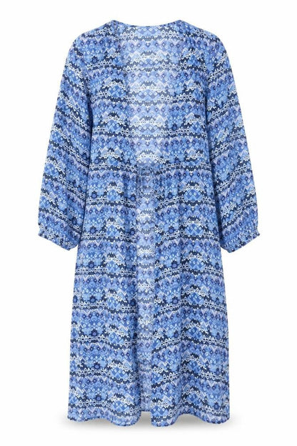 Paul Costelloe Women Multicoloured Size 10 Bohemian Geometric Beach Cover Up
