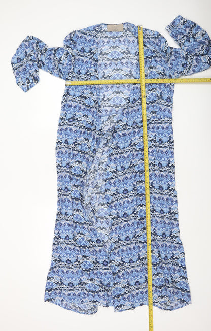 Paul Costelloe Women Multicoloured Size 10 Bohemian Geometric Beach Cover Up
