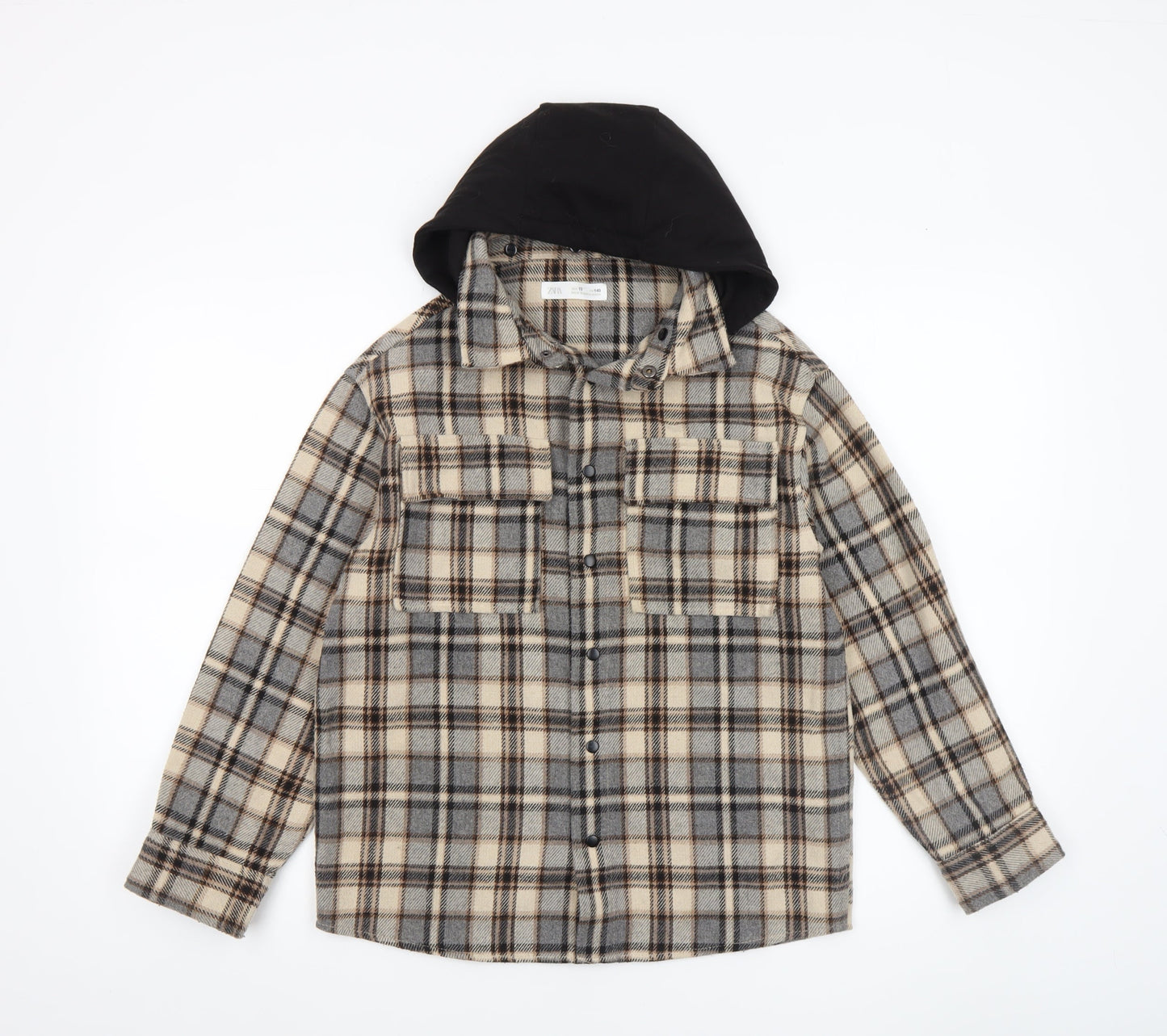 Boys UK Size 10 Years Zara Beige Shirt Jacket