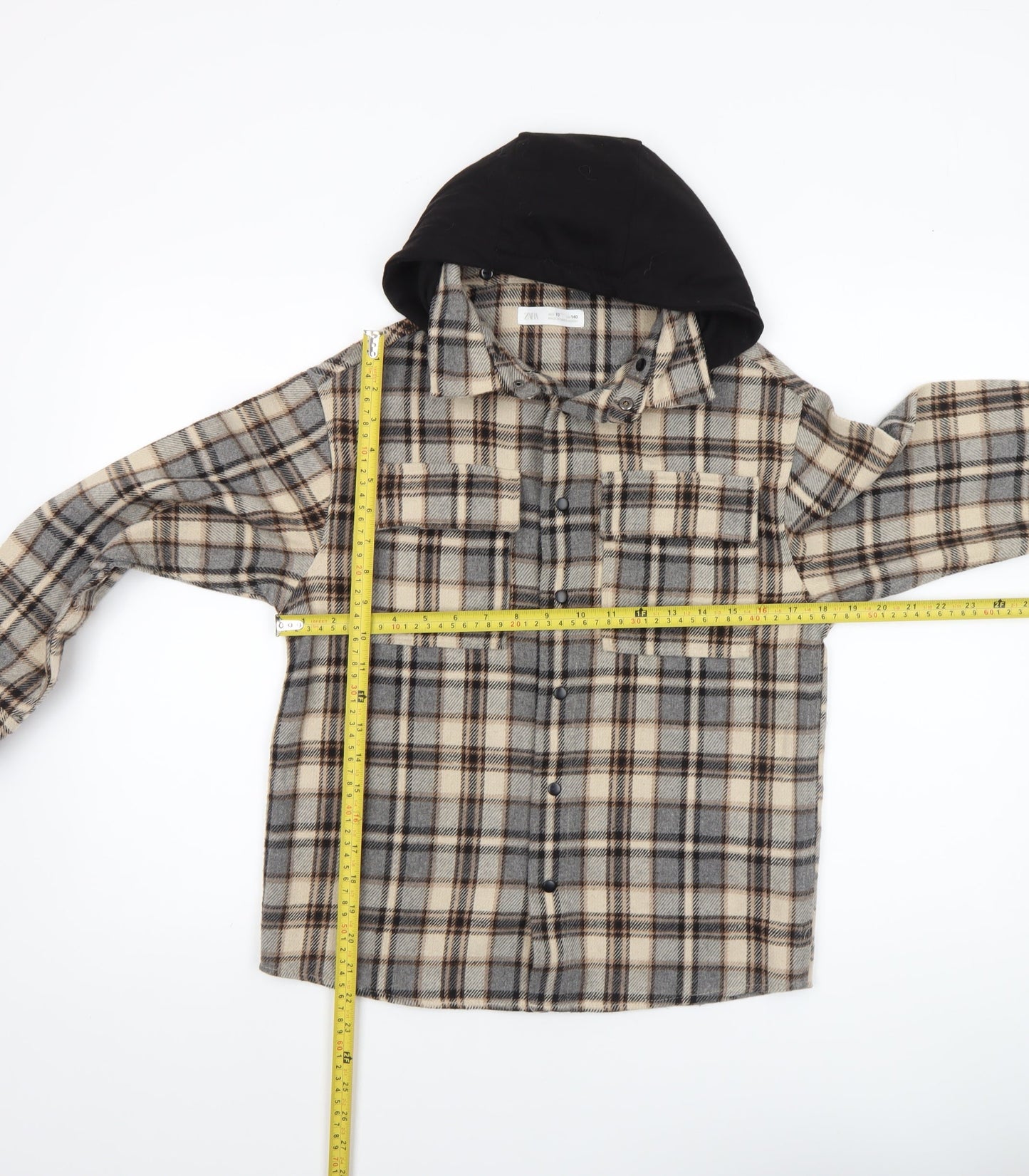 Boys UK Size 10 Years Zara Beige Shirt Jacket