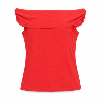 Womens UK Size 12 Savida Red Off the Shoulder Blouse