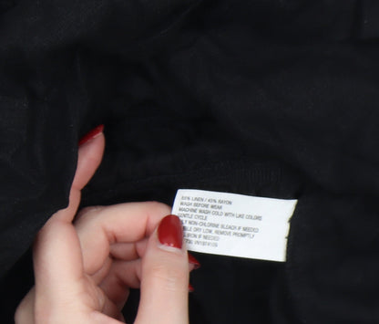 Womens UK Size S Universal Thread Black Peasant Blouse