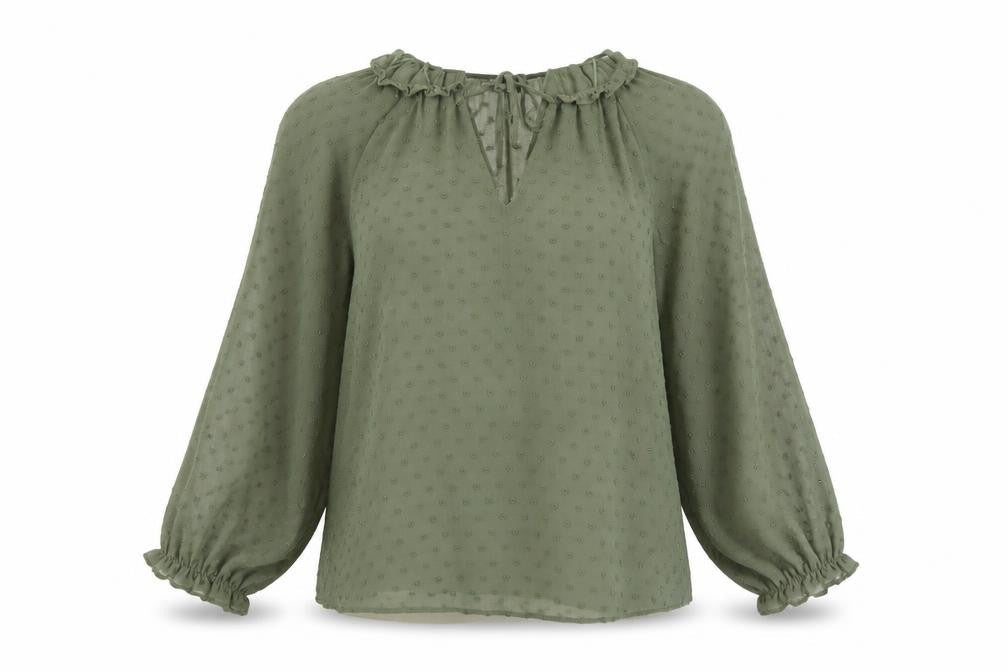 Womens UK Size XS Zara Green Tunic Blouse