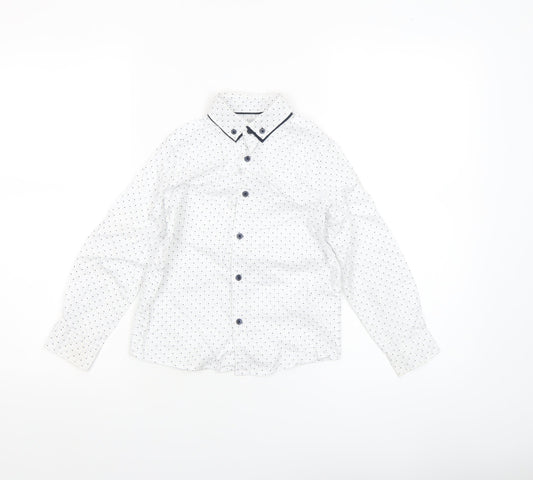 Boys UK Size 6 Years NEXT White Basic Button-Up