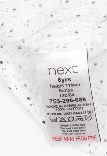 Boys UK Size 6 Years NEXT White Basic Button-Up