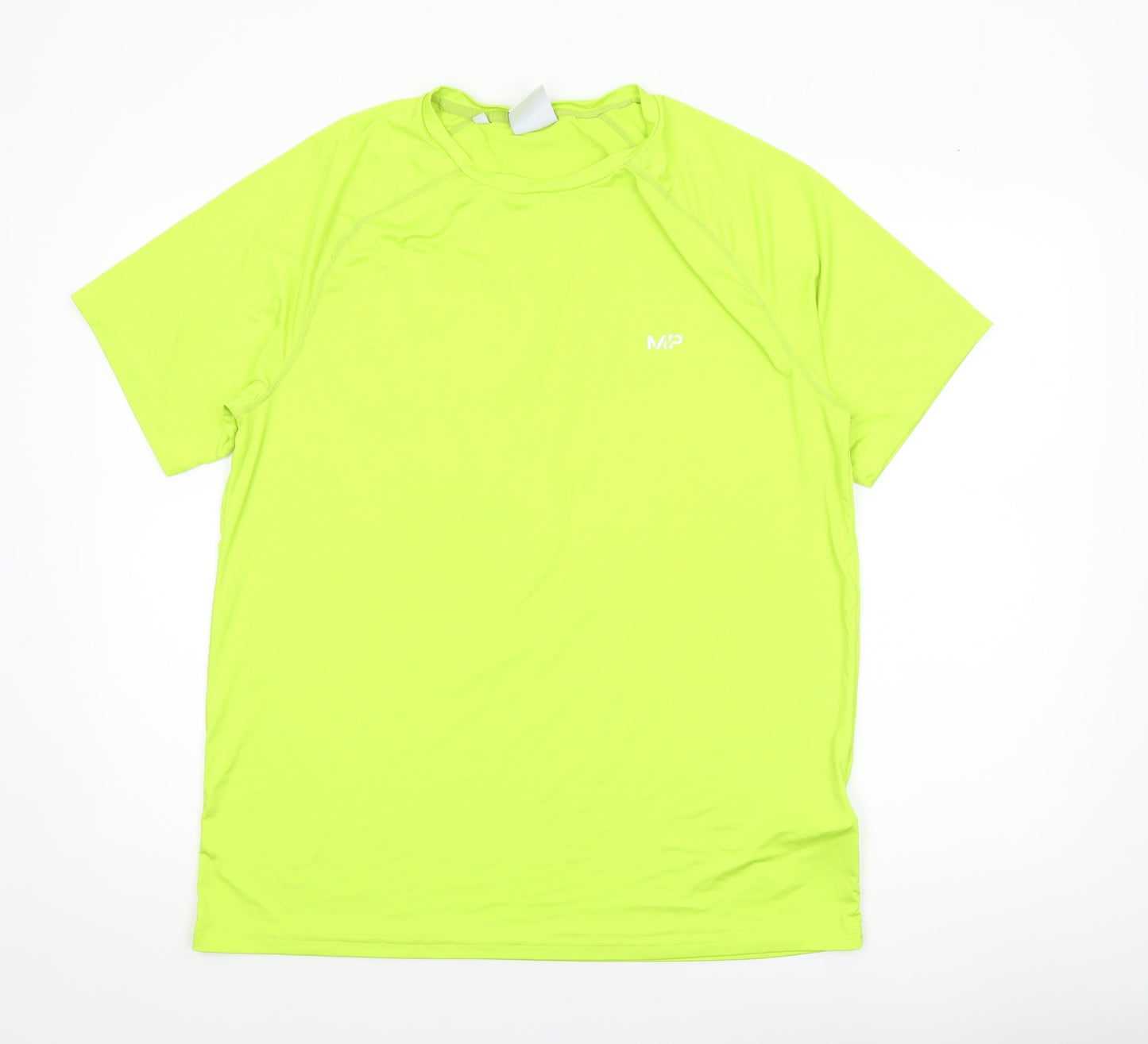 Mens UK Size XL MP Yellow Running & Jogging Gym & Training CrossFit T-Shirt