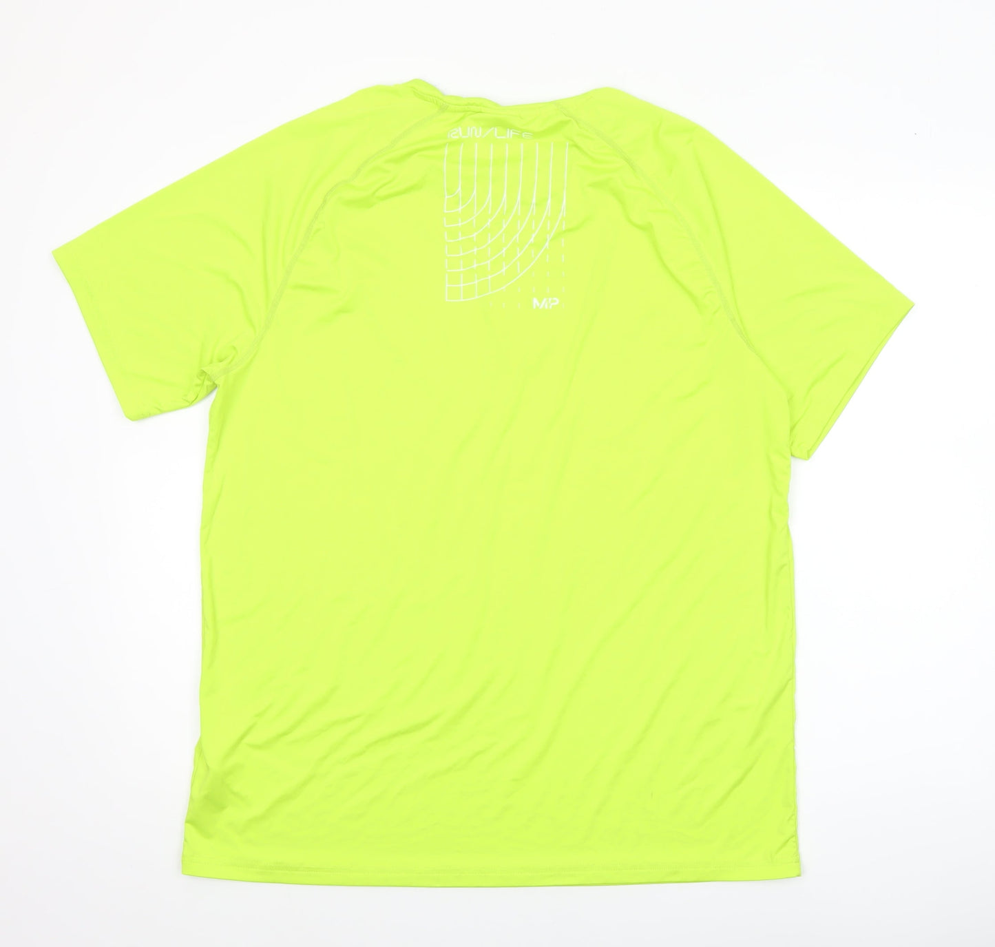 Mens UK Size XL MP Yellow Running & Jogging Gym & Training CrossFit T-Shirt