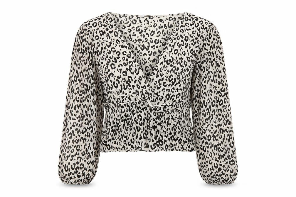 Womens UK Size L Zara Beige Cropped Blouse