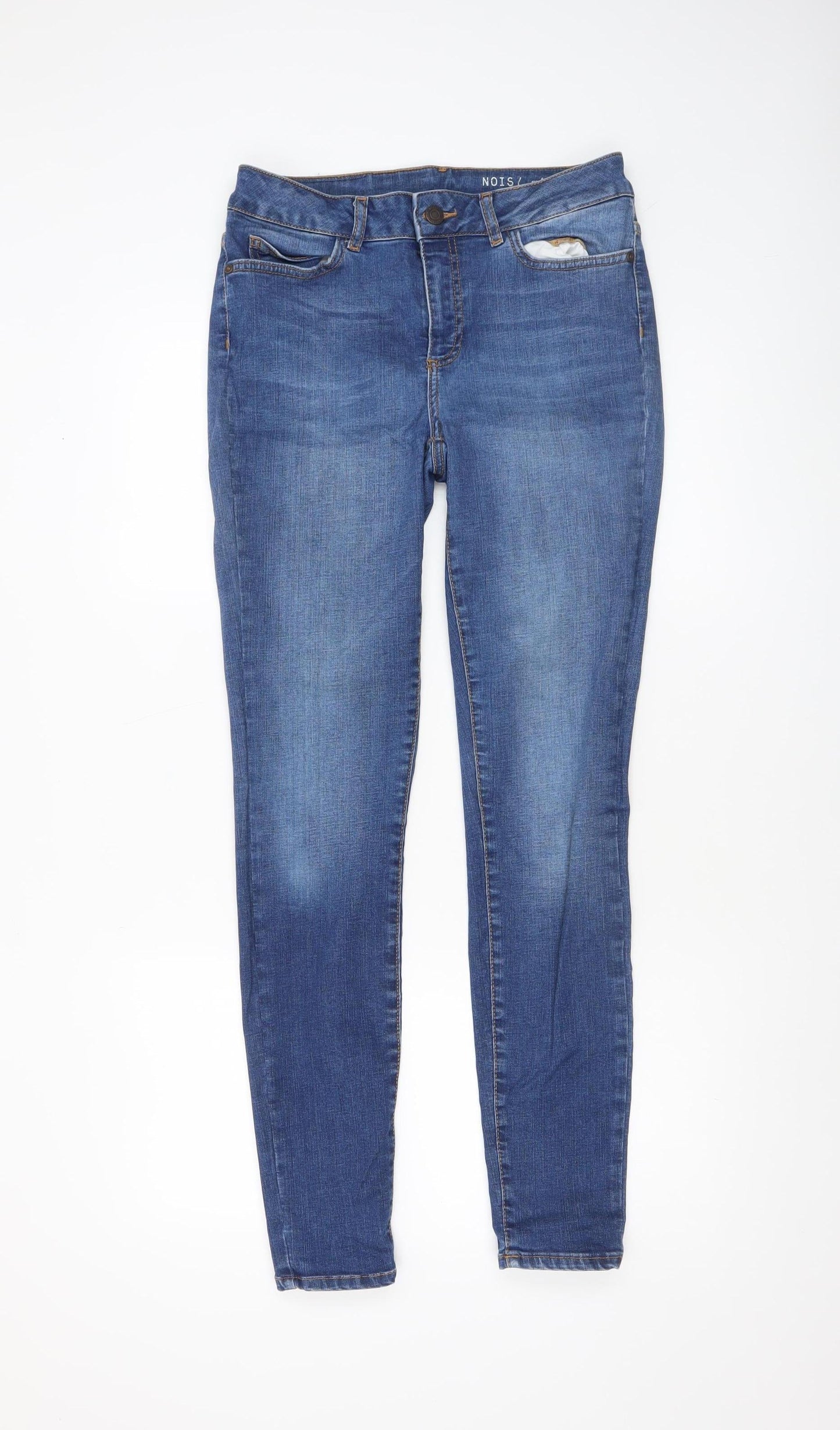 Womens UK Size 12 Noisy may Slim Fit Skinny Blue Jeans