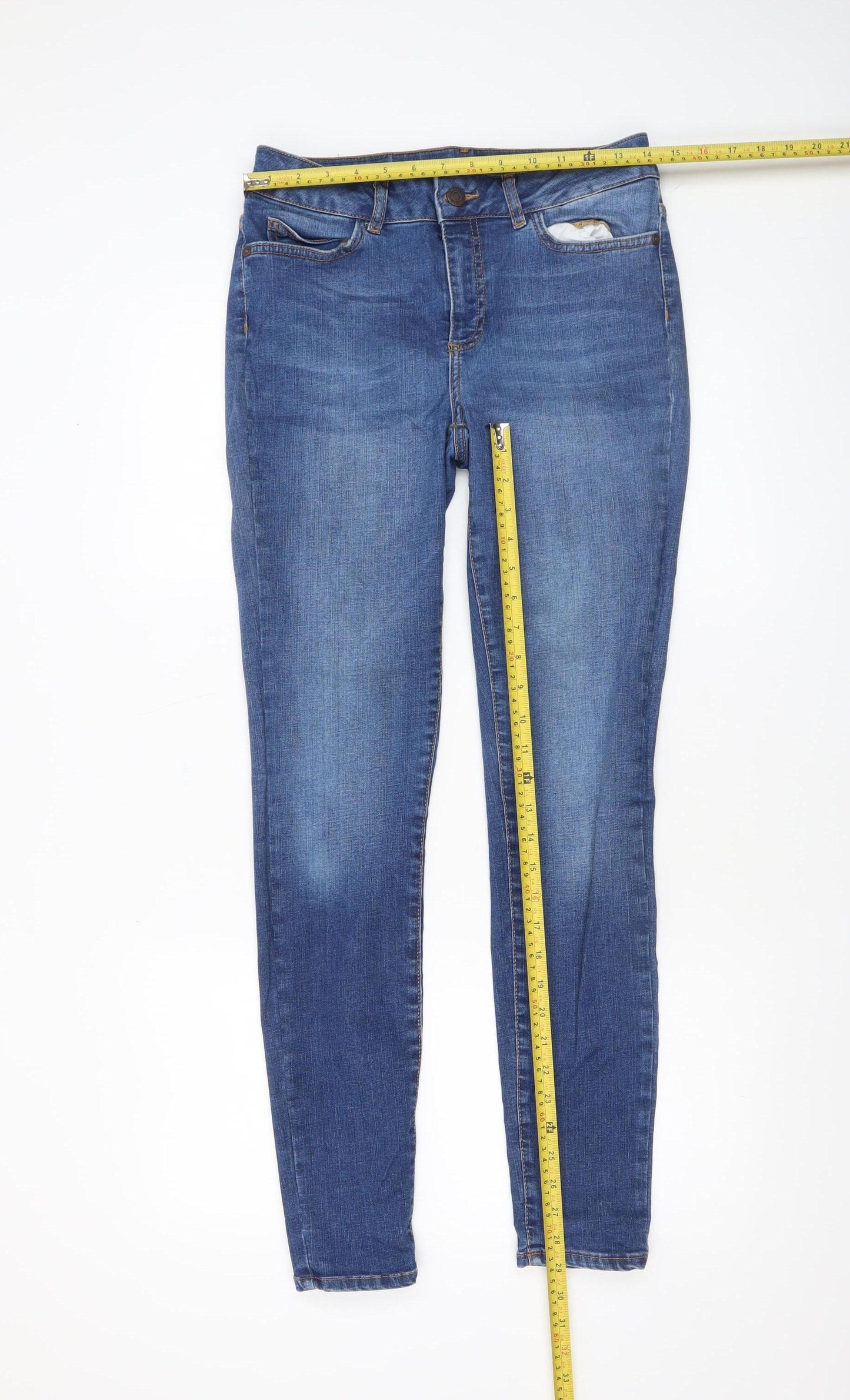 Womens UK Size 12 Noisy may Slim Fit Skinny Blue Jeans