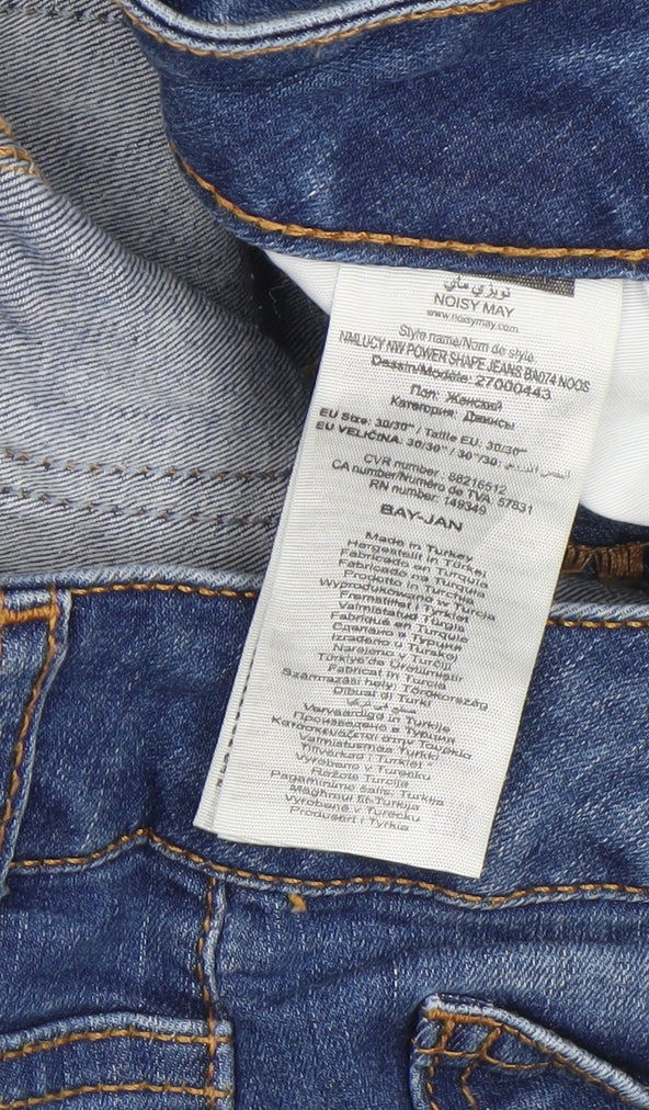 Womens UK Size 12 Noisy may Slim Fit Skinny Blue Jeans