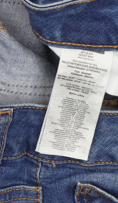Womens UK Size 12 Noisy may Slim Fit Skinny Blue Jeans