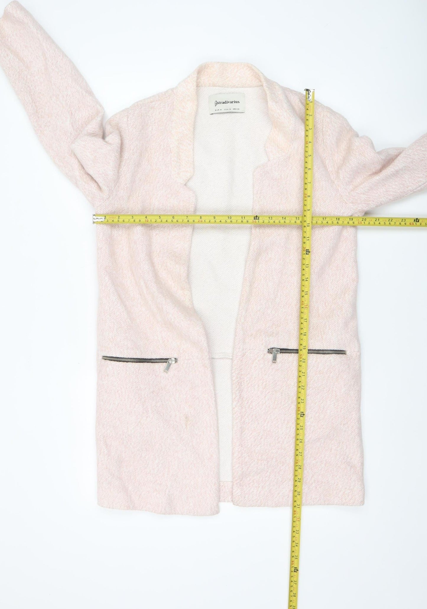 Womens UK Size 12 Stradivarius Pink Basic Jacket
