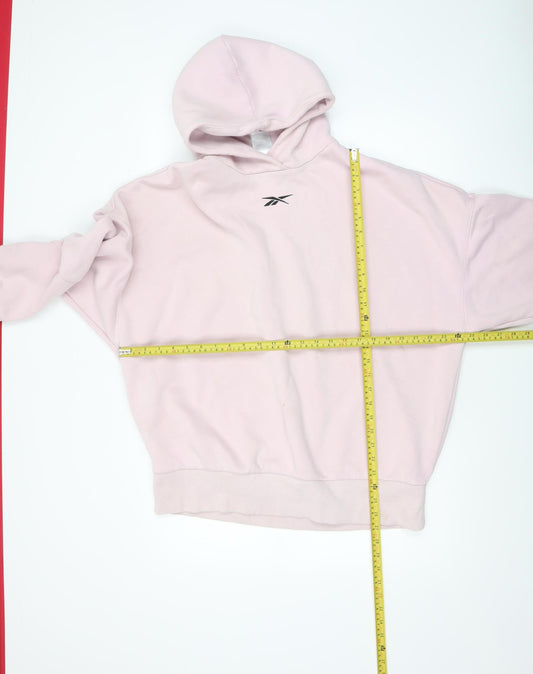 Womens UK Size L Reebok Pink Pullover Hoodie