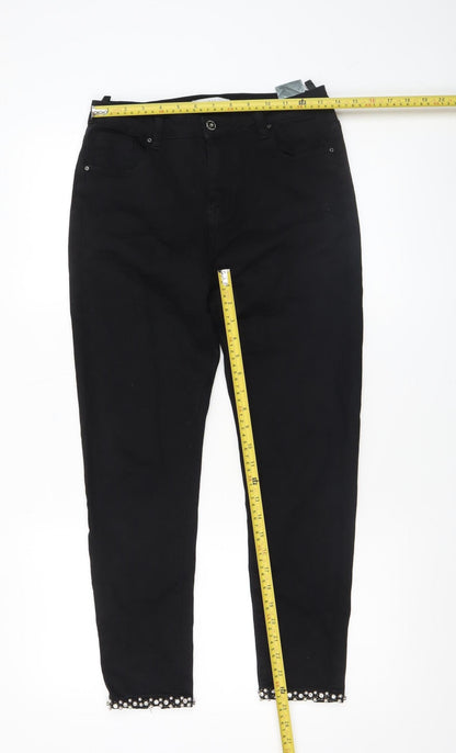 Womens UK Size L Monday Slim Fit Jegging Black Trousers