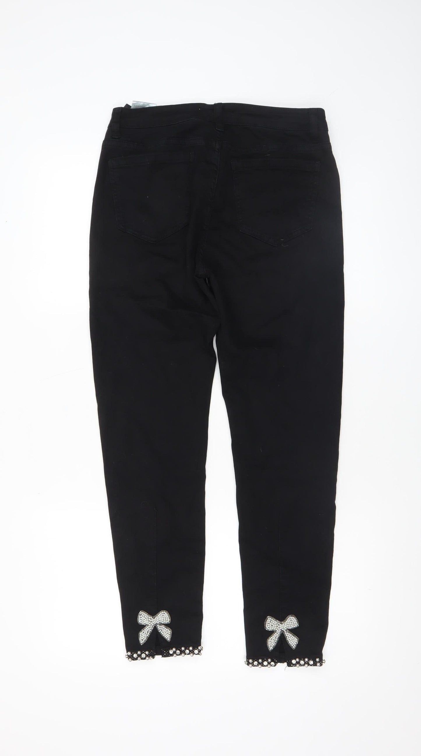 Womens UK Size L Monday Slim Fit Jegging Black Trousers