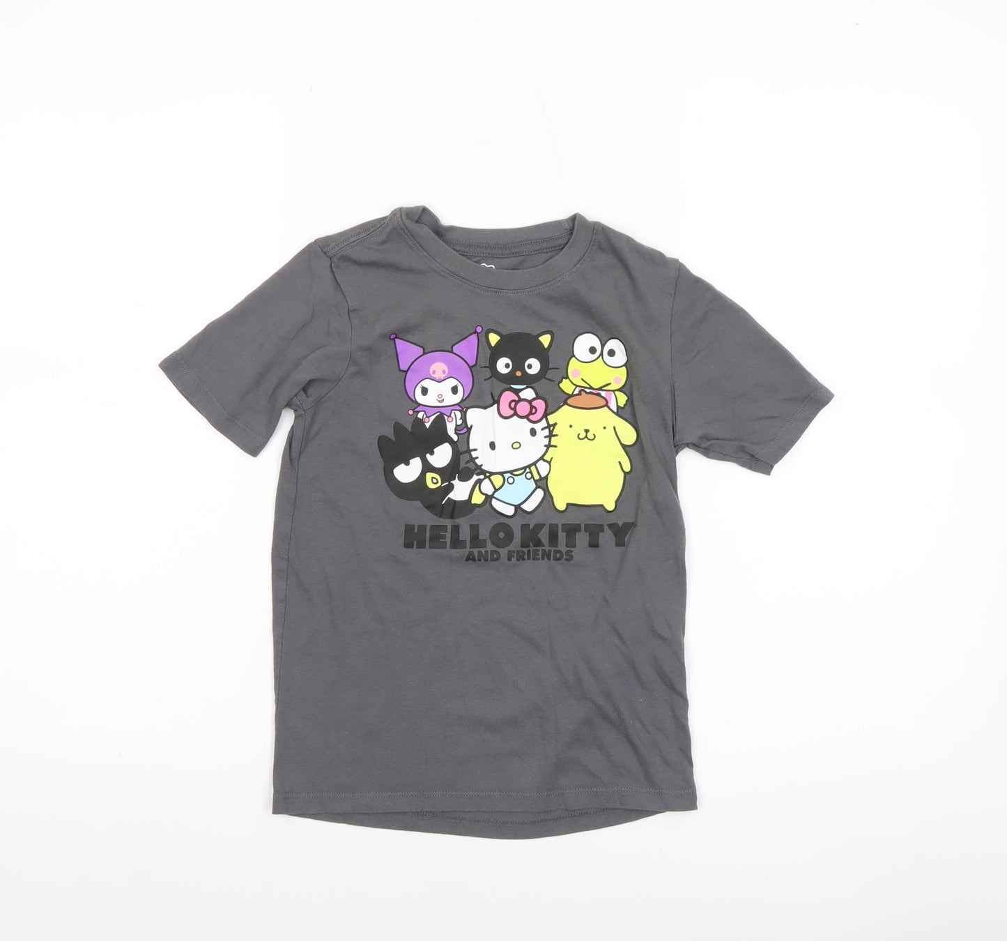 Girls UK Size 6-7 Years Sanrio Grey Basic T-Shirt