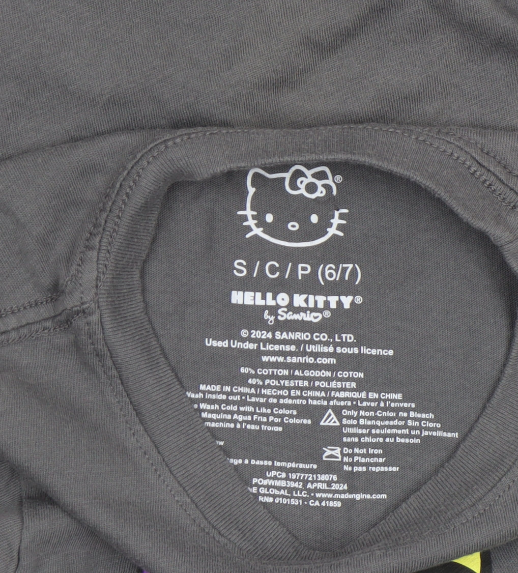 Girls UK Size 6-7 Years Sanrio Grey Basic T-Shirt