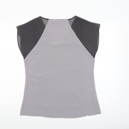 Womens UK Size 10 Mint Velvet Grey Tunic Blouse