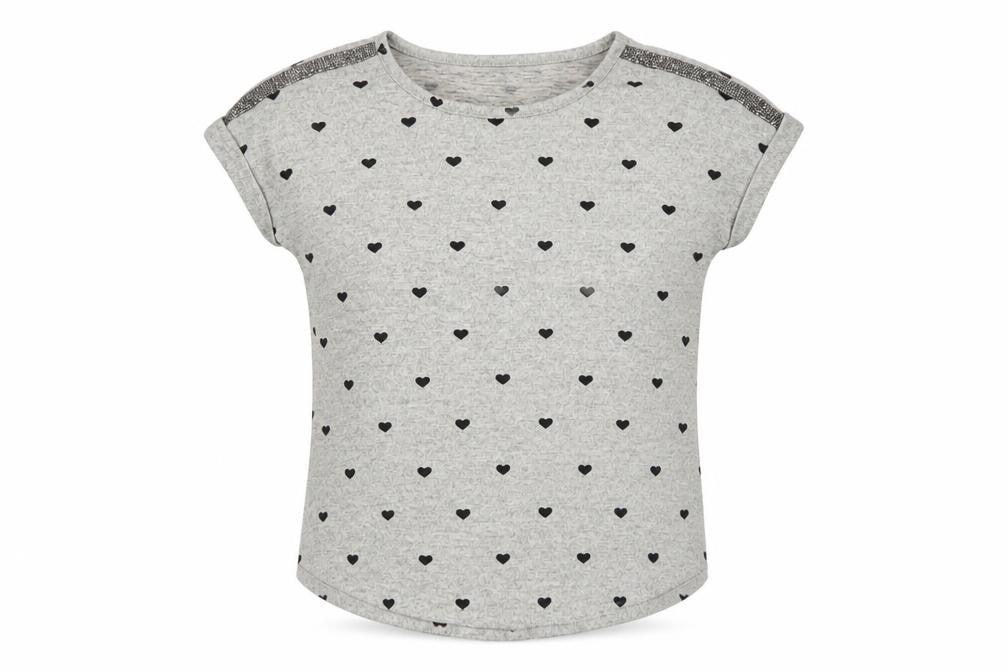 Womens UK Size S Love Scarlett Grey Basic T-Shirt