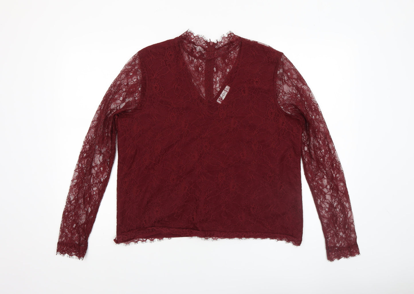 Womens UK Size 14 Gallery Red Camisole Blouse