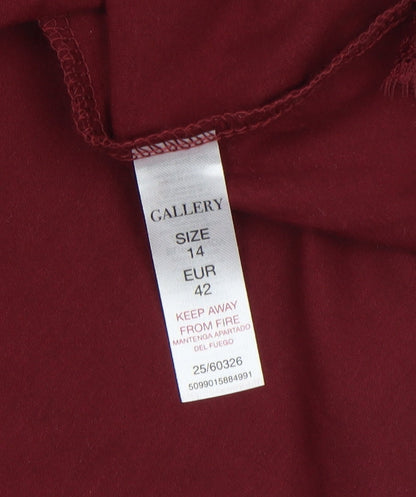 Womens UK Size 14 Gallery Red Camisole Blouse