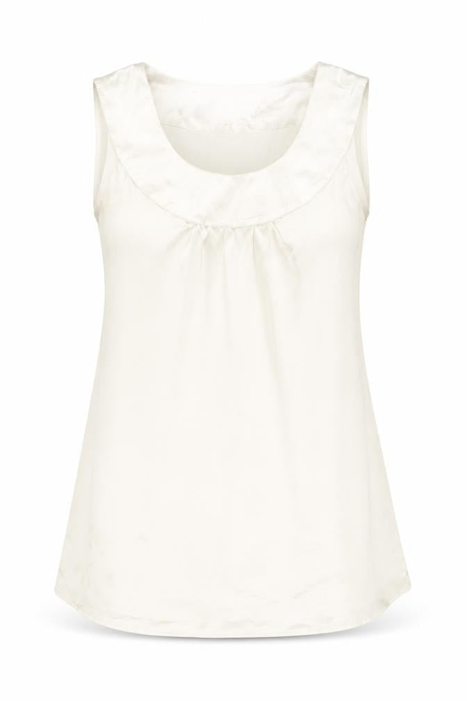 Womens UK Size M Only Ivory Basic Tank