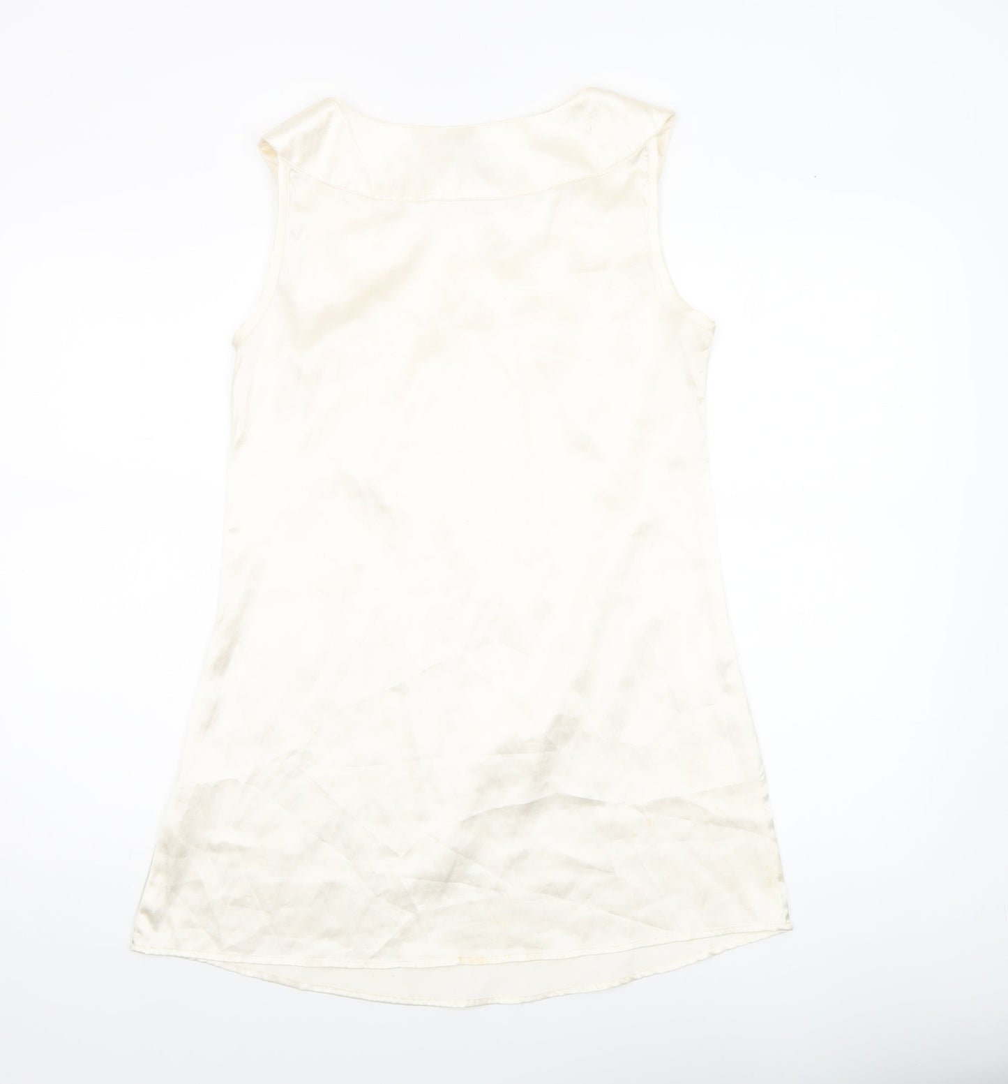 Womens UK Size M Only Ivory Basic Tank