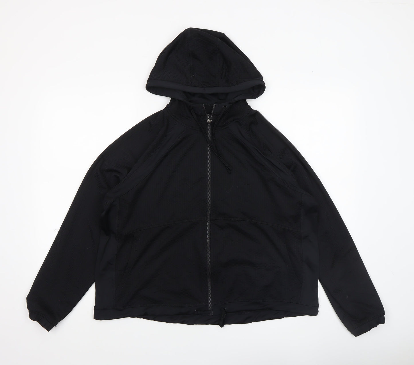 Womens UK Size 12 Marks and Spencer Black Full Zip Hoodie