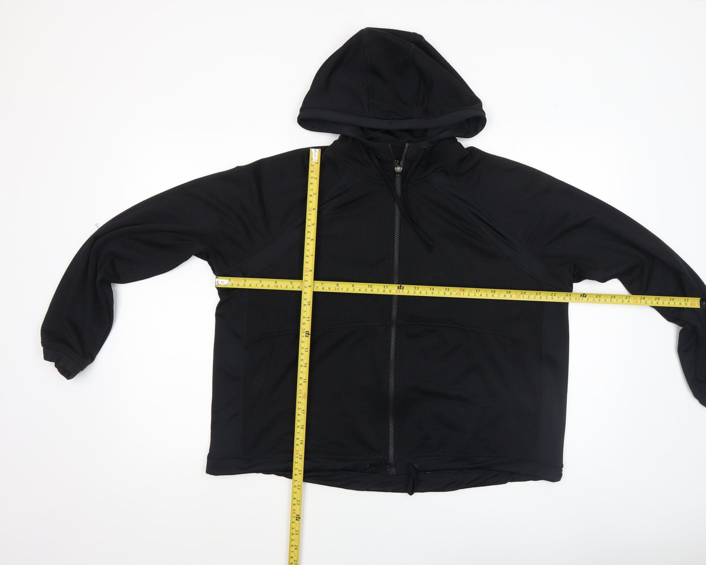 Womens UK Size 12 Marks and Spencer Black Full Zip Hoodie