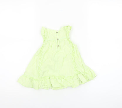 Next Unisex Baby Green Floral Embroidered A-Line Dress 0-3 Months