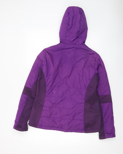 Womens UK Size M Quechua Purple Puffer Jacket